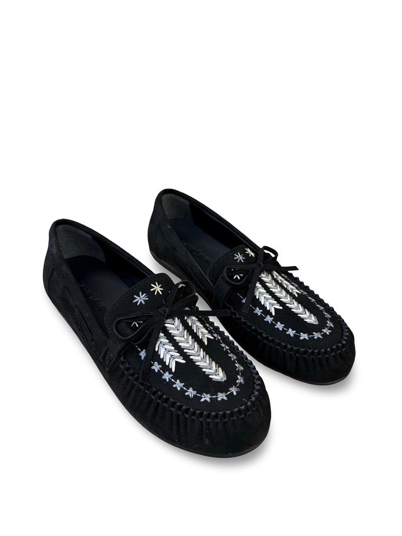 Yalınayak Bdr850 Kadın Loafer Günlük Ayakkabı Siyah Süet