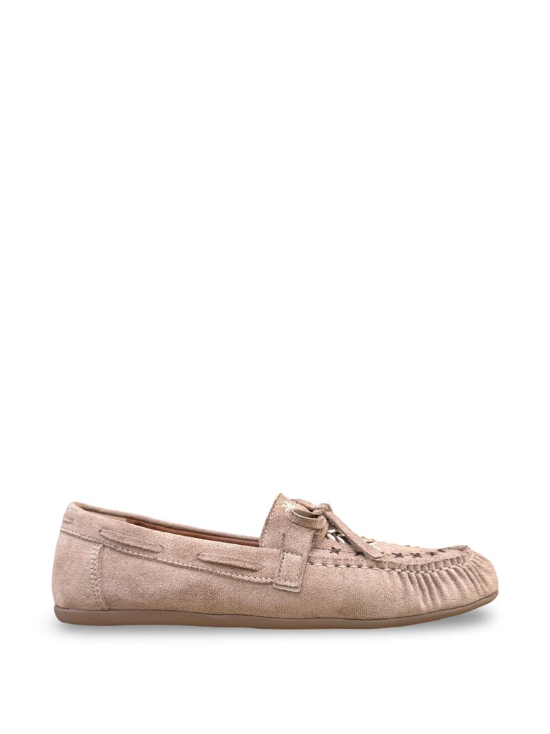 Yalınayak Bdr850 Kadın Loafer Günlük Ayakkabı Bej Süet