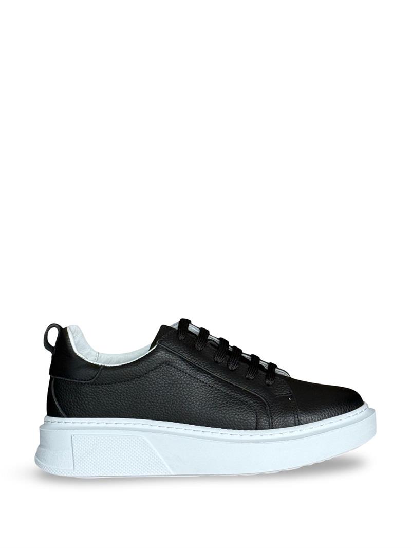 Yalınayak Bty202M01  Hakiki Deri Sneaker Kadın Ayakkabı Siyah