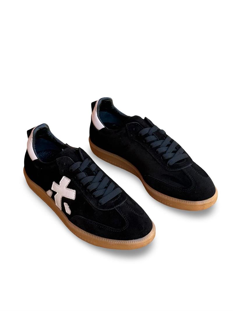 Yalınayak Bty2486969 Hakiki Süet Deri Kadın Spor Sneaker Siyah Süet