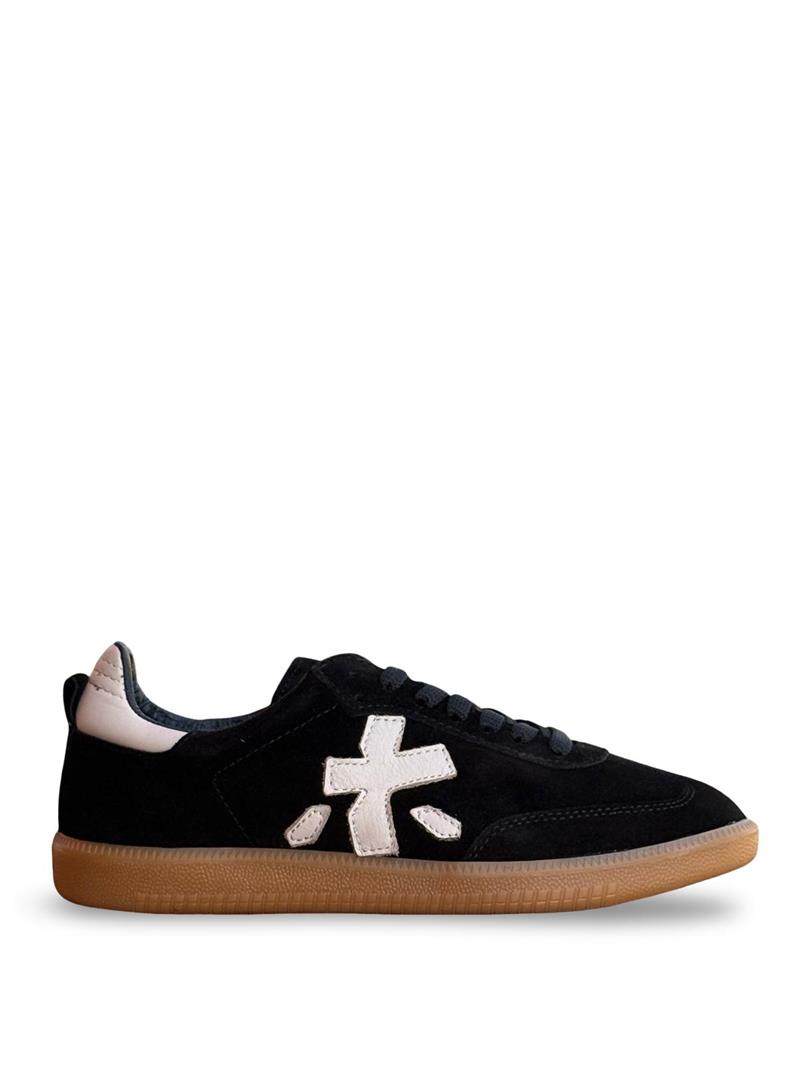 Yalınayak Bty2486969 Hakiki Süet Deri Kadın Spor Sneaker Siyah Süet