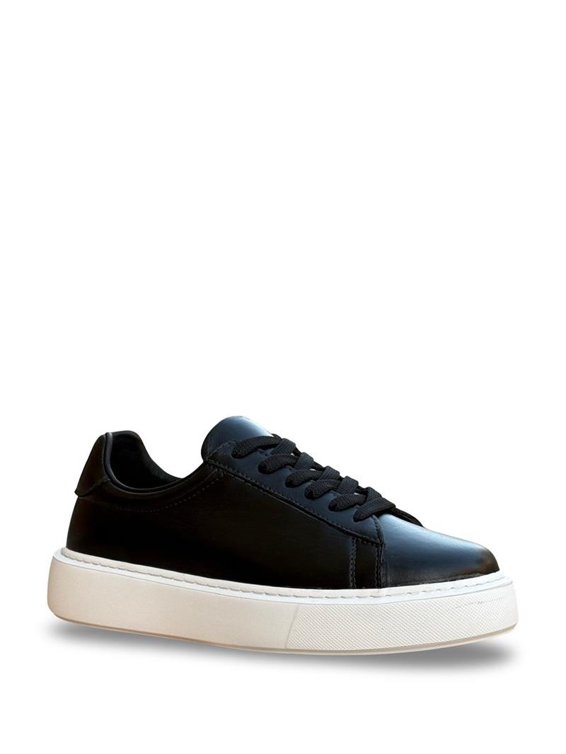 Yalınayak Bty249901 Hakiki Deri Unisex Casual Siyah