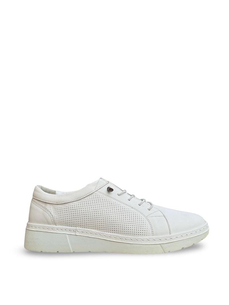 Yalınayak Bty5277 Hakiki Deri Kadın Sneaker Beyaz