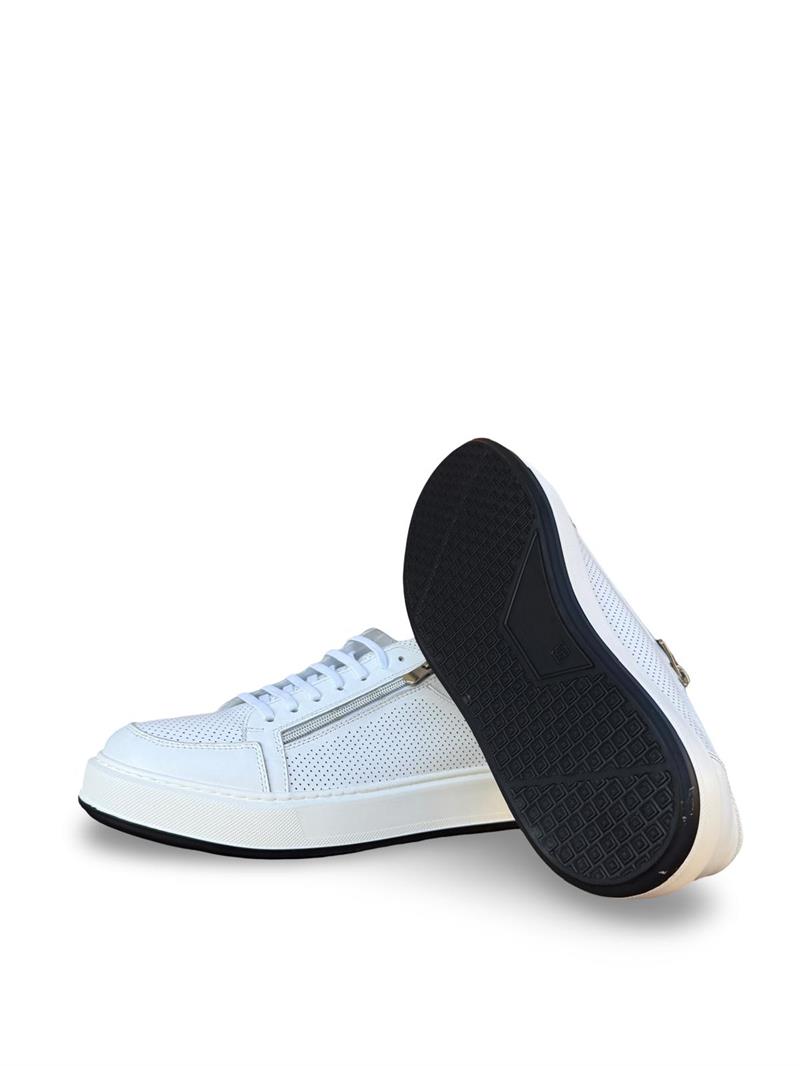 Yalınayak Chs2903L Hakiki Deri Eva Taban Erkek Sneaker Beyaz