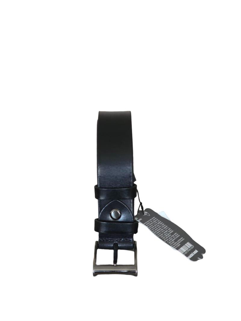 Yalınayak D165 Hakiki Deri Erkek Geniş Kemer Siyah