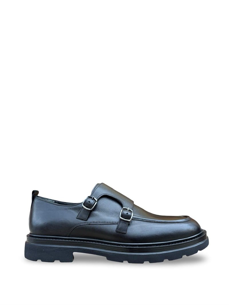 Yalınayak F3344 Hakiki Deri Erkek Klasik Loafer Ayakkabı Siyah