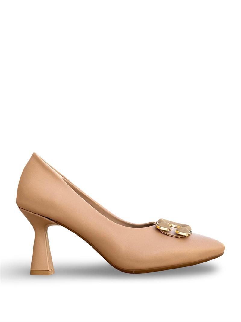 Yalınayak Lpy1180  Tokalı Kadın Stiletto Nut