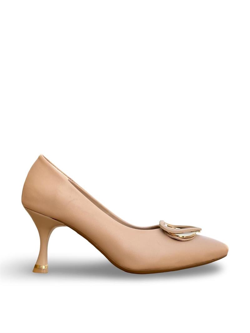 Yalınayak Lpy1195  Tokalı Kadın Stiletto Nut