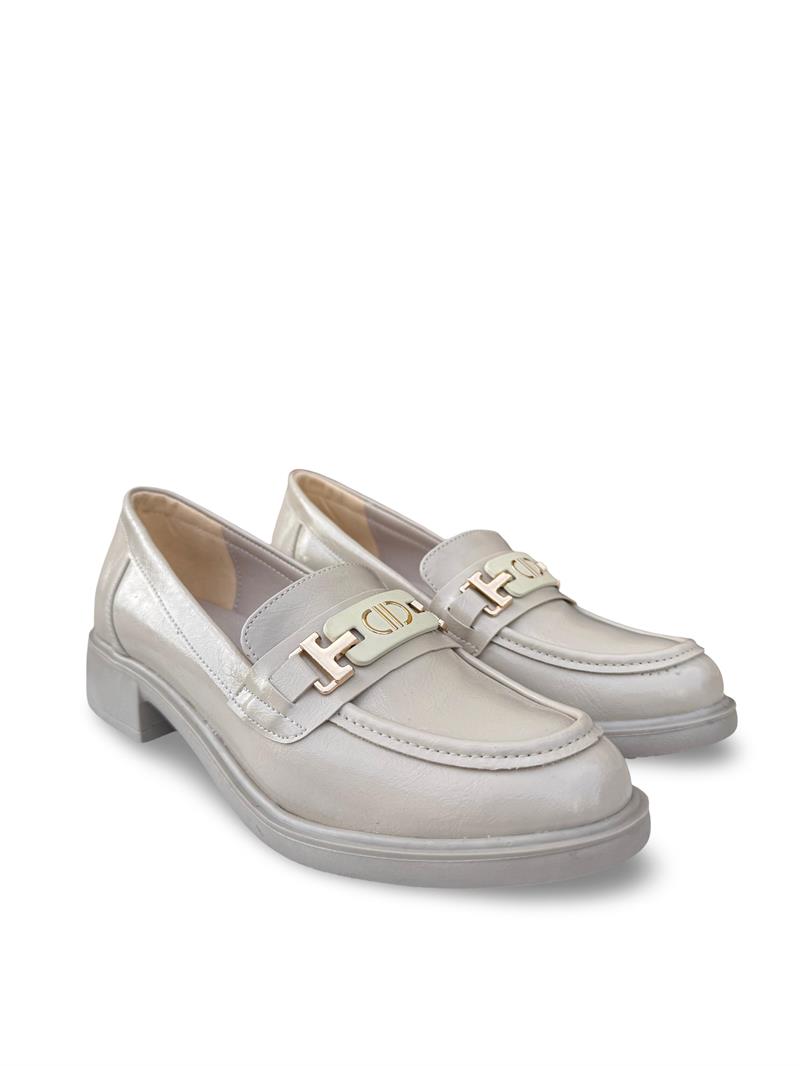 Yalınayak Lpy1261 Rugan Kadın Loafer & Babet Bej Rugan