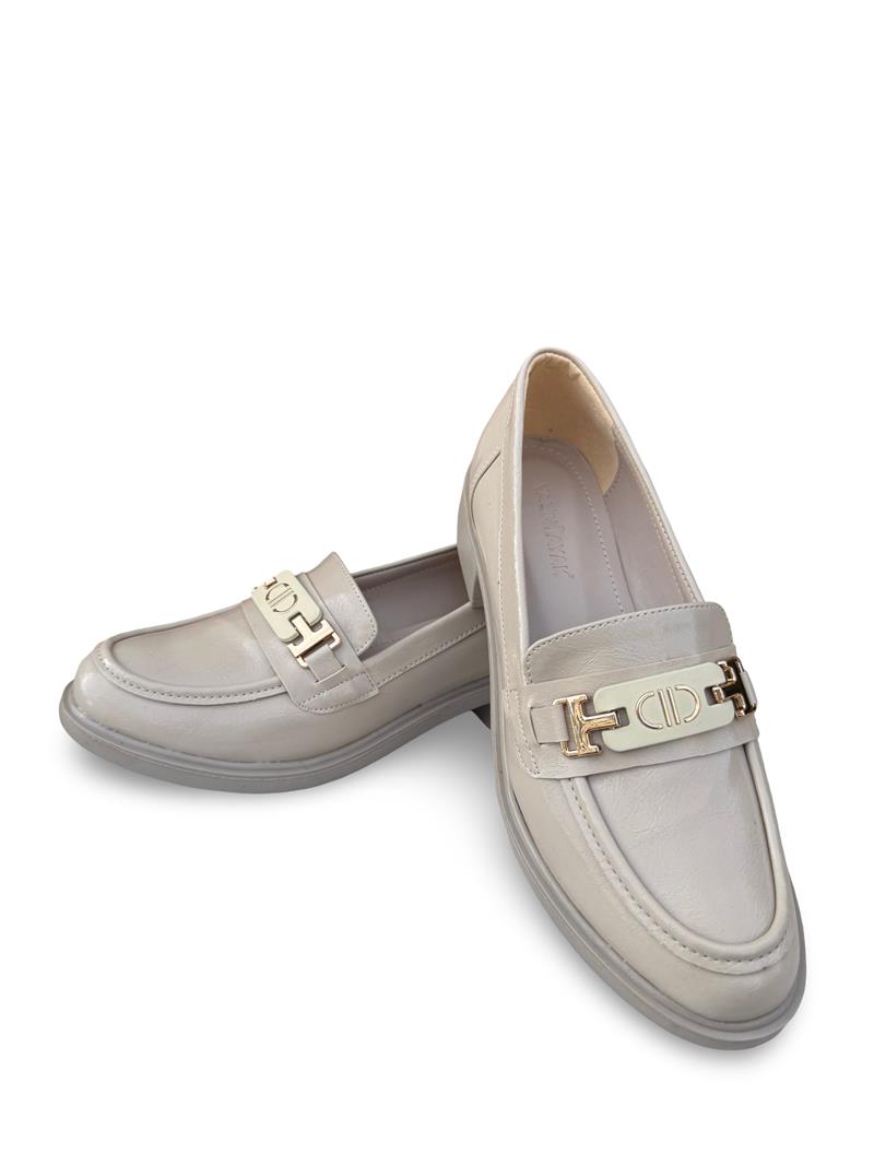 Yalınayak Lpy1261 Rugan Kadın Loafer & Babet Bej Rugan