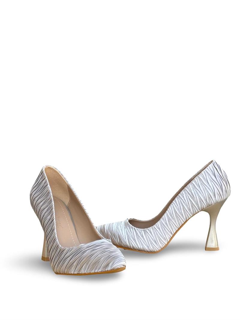 Yalınayak Lpy1303 Saten Kadın Stiletto Gri