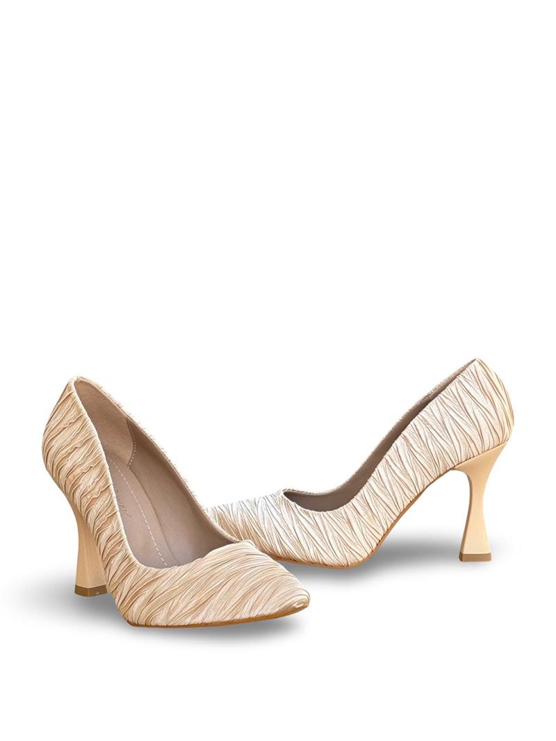 Yalınayak Lpy1303 Saten Kadın Stiletto Bej