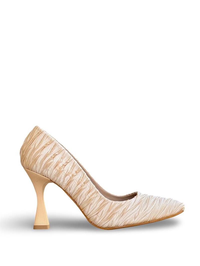 Yalınayak Lpy1303 Saten Kadın Stiletto Bej