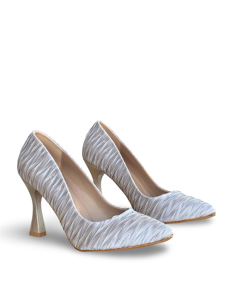 Yalınayak Lpy1303 Saten Kadın Stiletto Gri