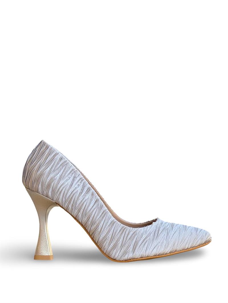 Yalınayak Lpy1303 Saten Kadın Stiletto Gri