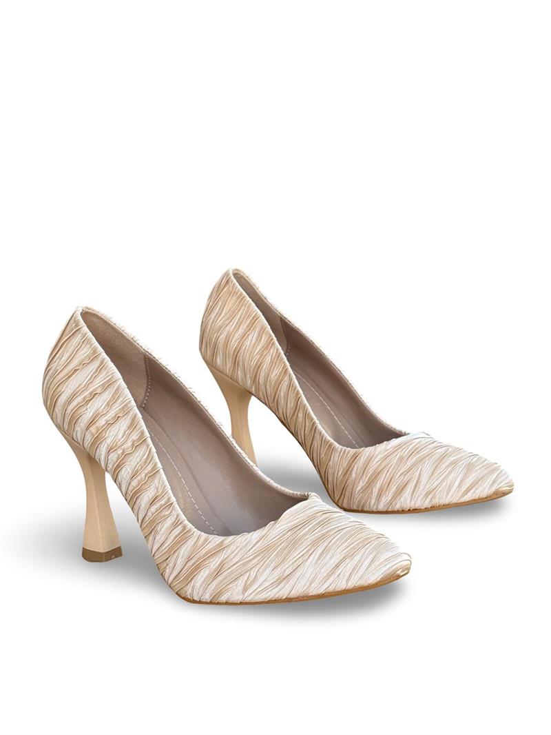 Yalınayak Lpy1303 Saten Kadın Stiletto Bej