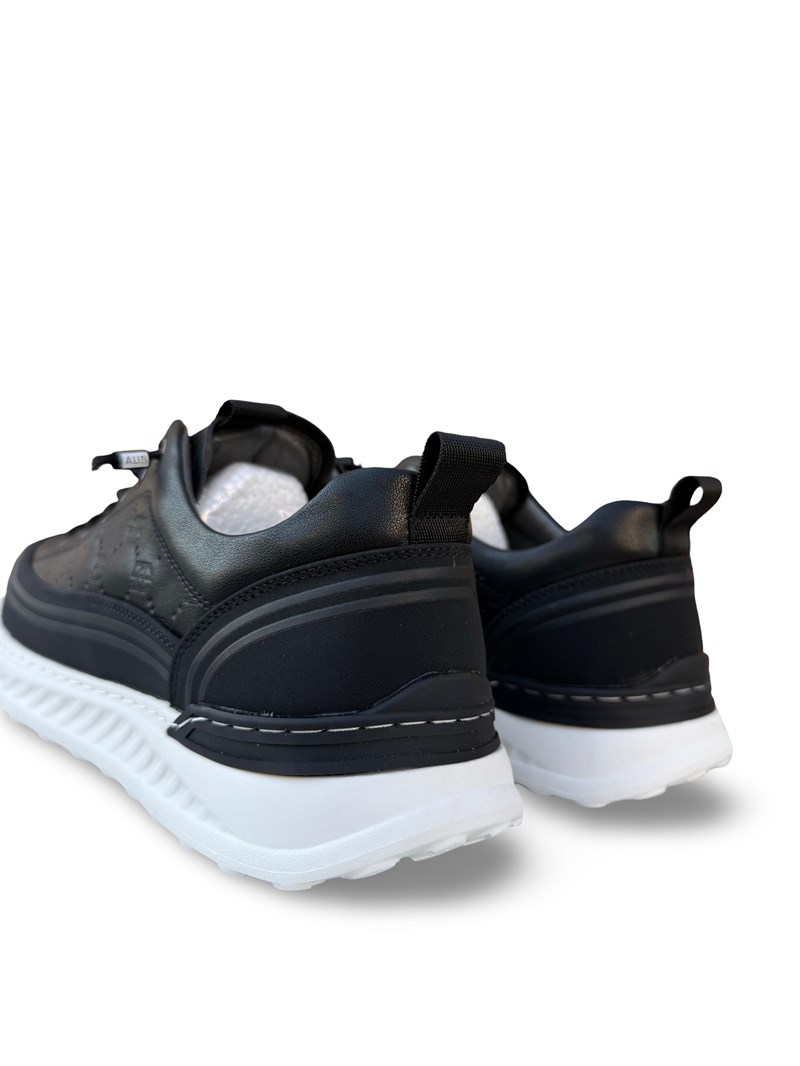 Yalınayak M19075 Hakiki Deri Erkek Sneaker Siyah
