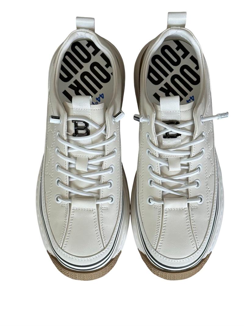 Yalınayak M19075 Hakiki Deri Erkek Sneaker Beyaz