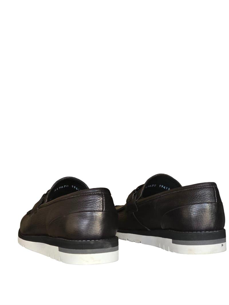 Yalınayak M19418 Hakiki Deri Eva Taban Erkek Ayakkabı Siyah