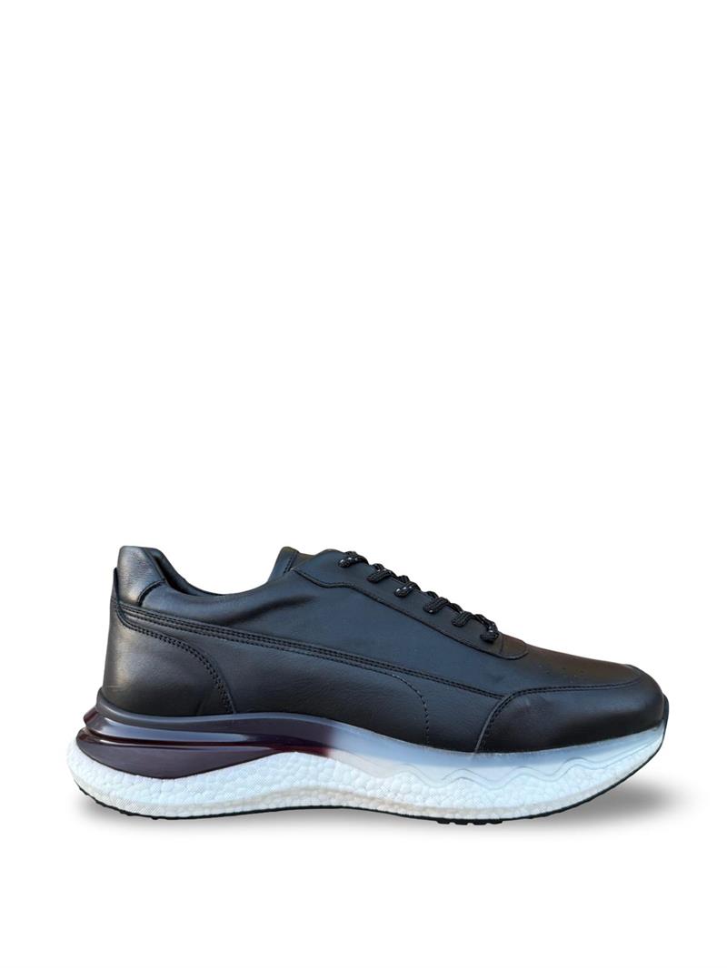 Yalınayak M19465 Hakiki Deri Erkek Sneaker Siyah