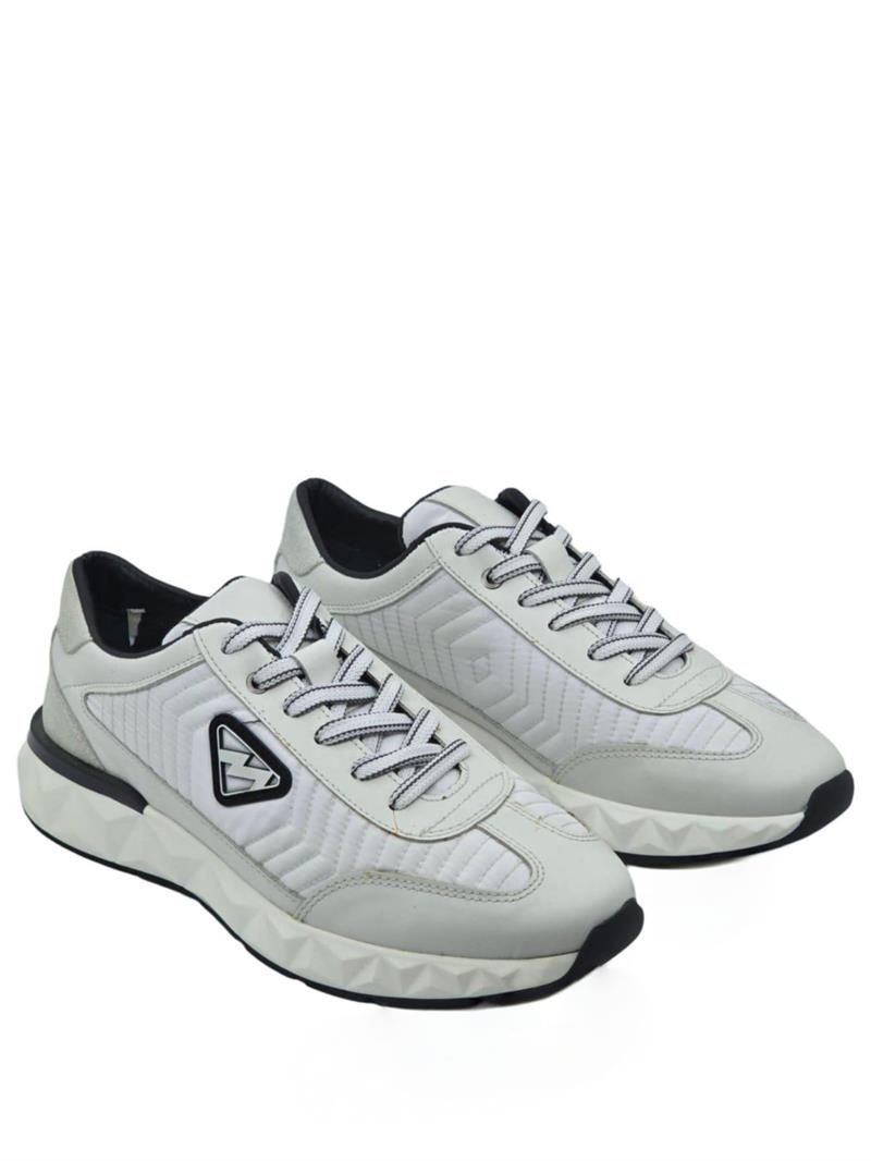 Yalınayak M19498 Hakiki Deri Erkek Sneaker Beyaz