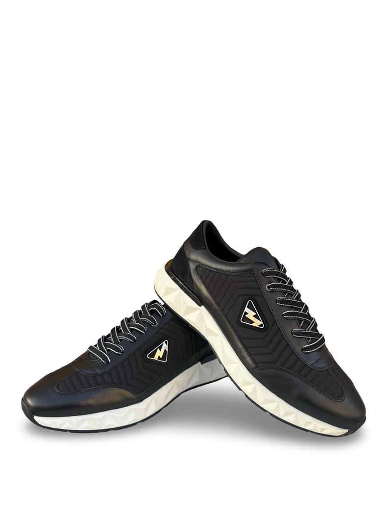 Yalınayak M19498 Hakiki Deri Erkek Sneaker Siyah