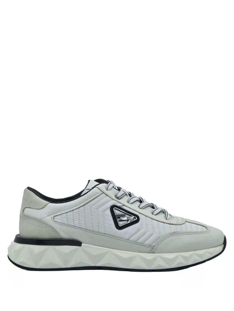 Yalınayak M19498 Hakiki Deri Erkek Sneaker Beyaz