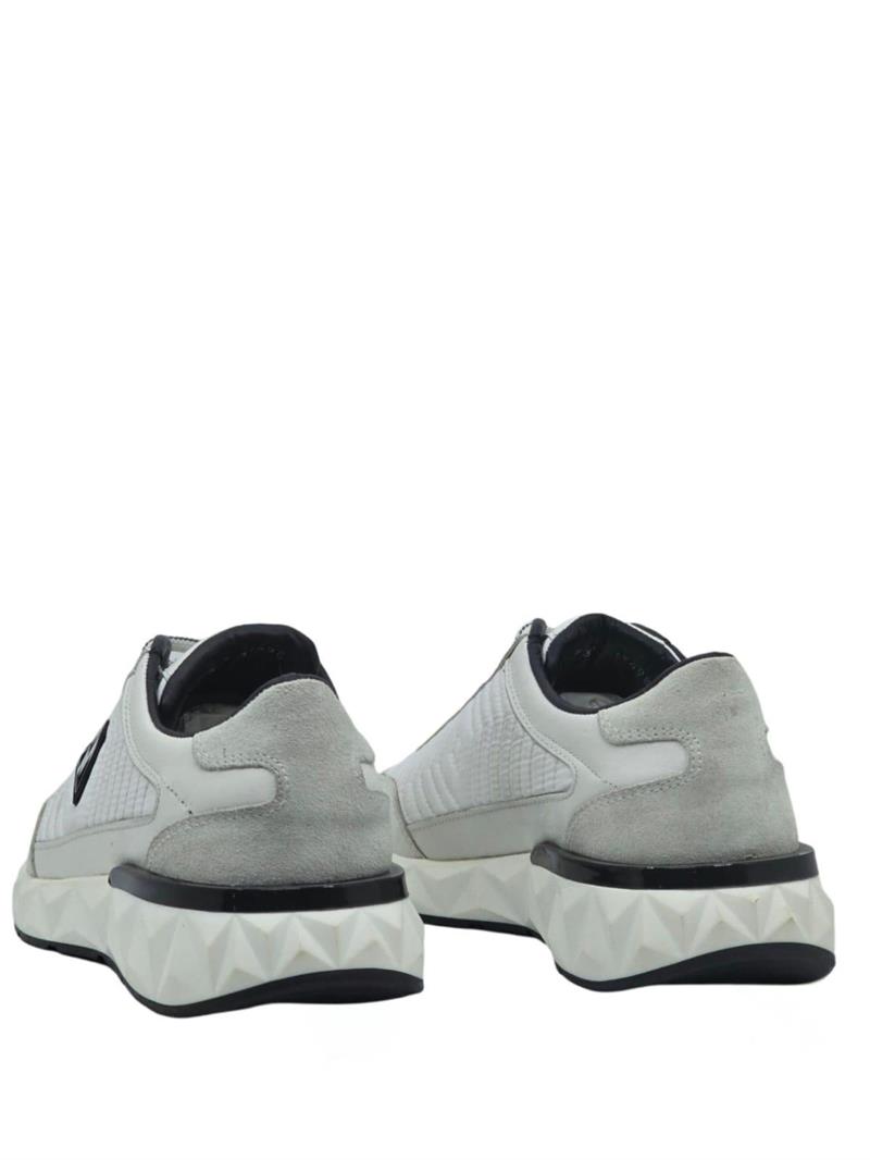 Yalınayak M19498 Hakiki Deri Erkek Sneaker Beyaz