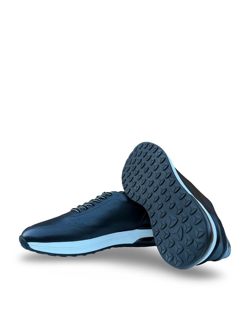 Yalınayak M19512 Hakiki Deri Erkek Sneaker Siyah