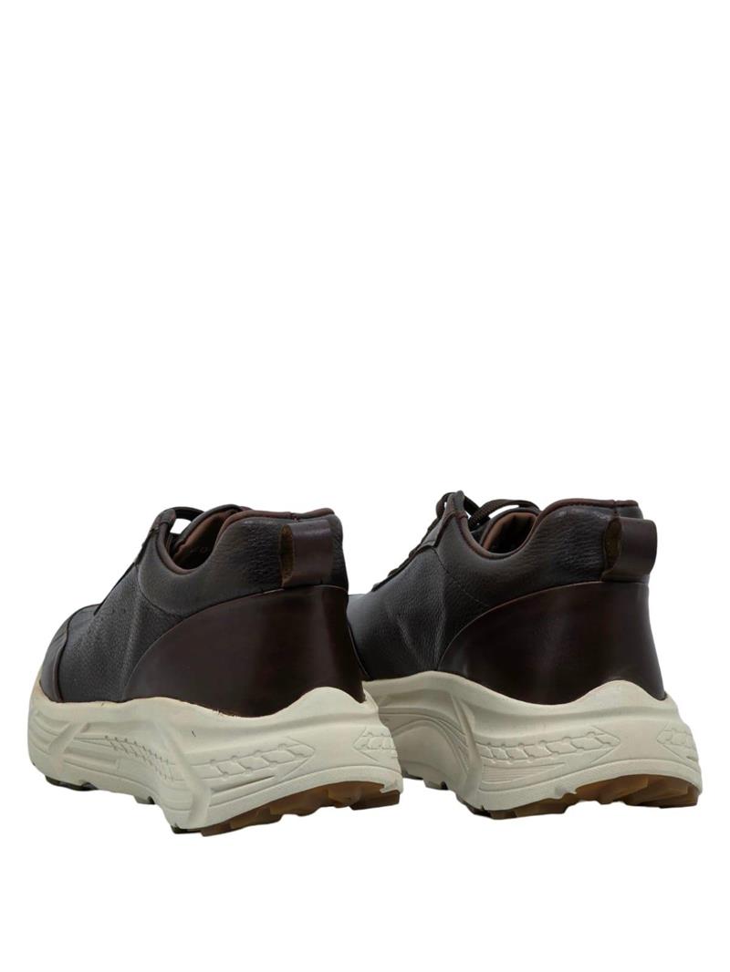 Yalınayak M20225  Hakiki Deri Comfort Taban Erkek Casul Kahve