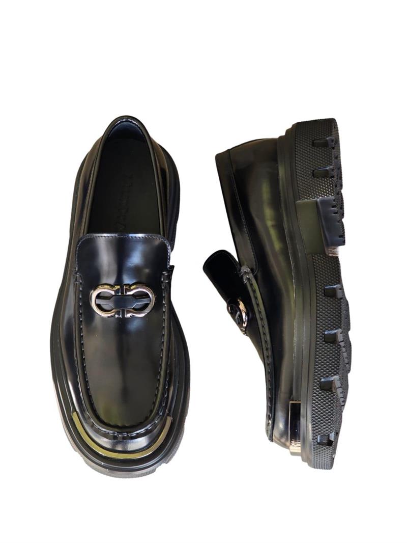 Yalınayak M20333 Hakiki Deri Eva taban Erkek Loafer Ayakkabı Siyah