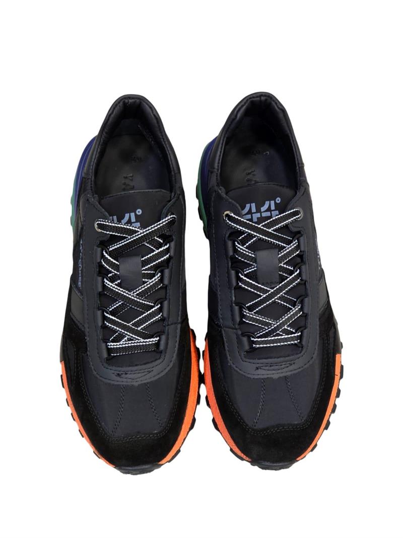 Yalınayak M20354 Hakiki Deri Erkek Aır Taban Sneakers & Spor Siyah