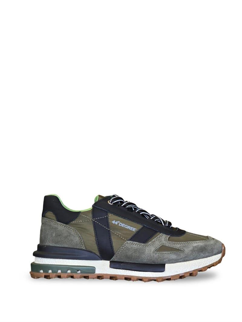Yalınayak M20354 Hakiki Deri Erkek Aır Taban Sneakers & Spor Haki