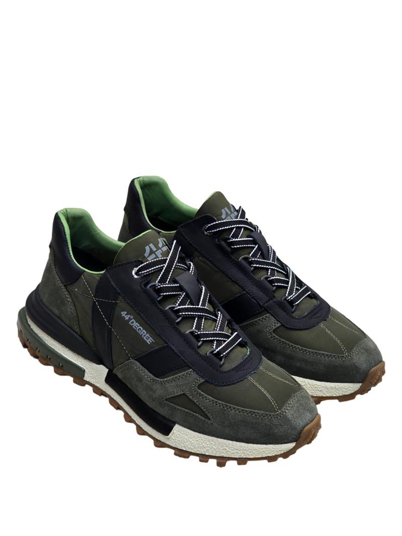 Yalınayak M20354 Hakiki Deri Erkek Aır Taban Sneakers & Spor Haki