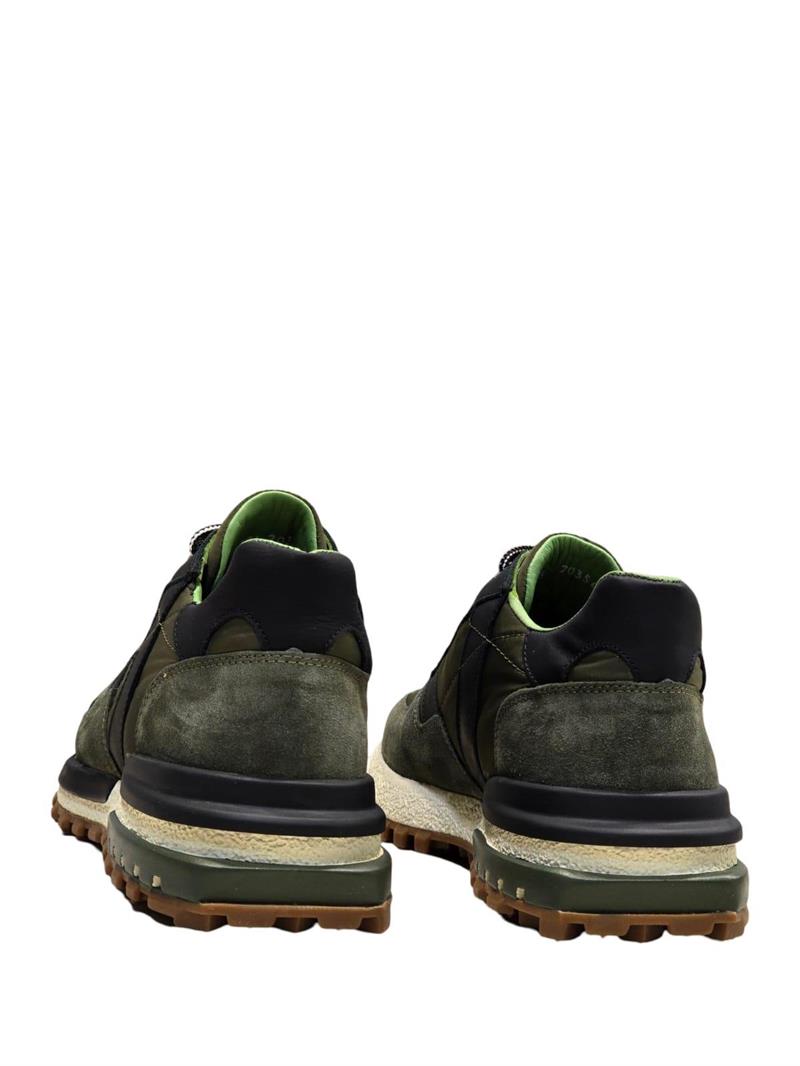 Yalınayak M20354 Hakiki Deri Erkek Aır Taban Sneakers & Spor Haki