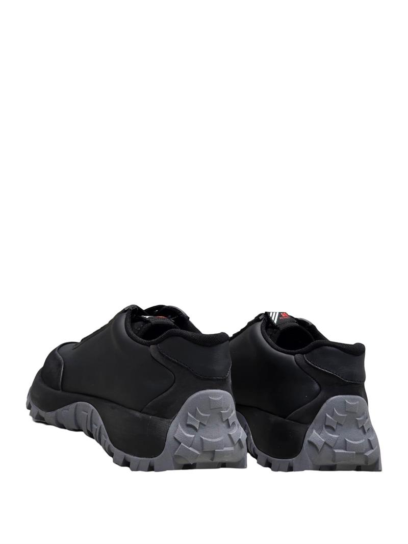 Yalınayak M20386  Hakiki Deri Erkek Sneakers Siyah