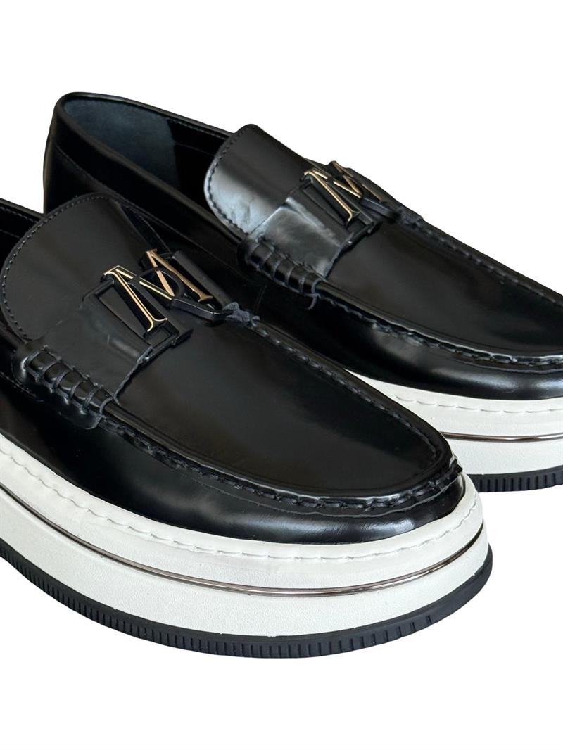 Yalınayak M21108 Hakiki Deri Erkek Spazılato Loafer Ayakkabı Siyah