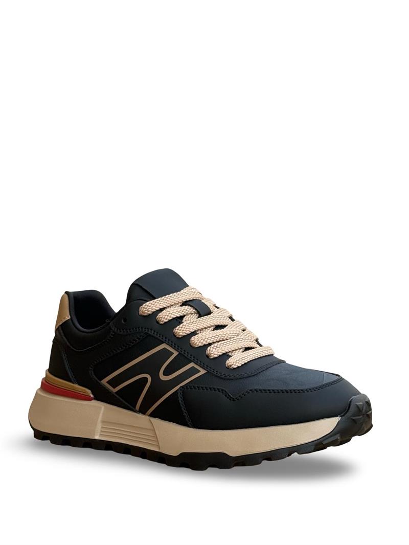 Yalınayak M22613 Hakiki Deri Comfort Taban Erkek Spor Sneaker Siyah