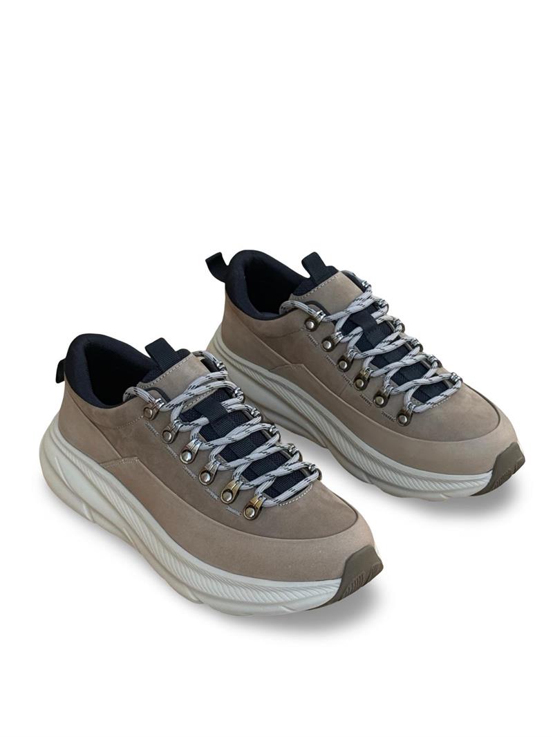 Yalınayak M22628 Hakiki Deri Comfort Taban Erkek Casual Vizon