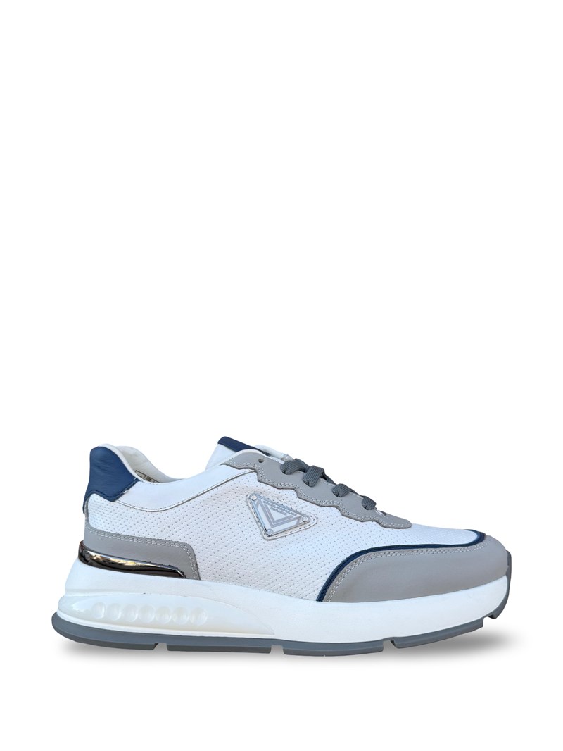 Yalınayak M23301 Hakiki Deri Eva Taban Erkek Sneaker Beyaz