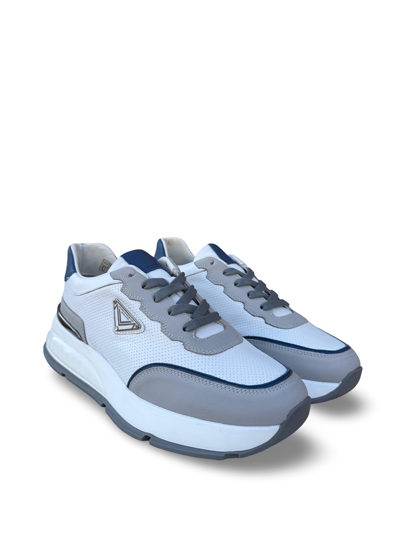Yalınayak M23301 Hakiki Deri Eva Taban Erkek Sneaker Beyaz