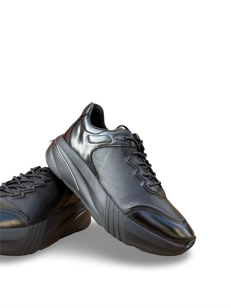 Yalınayak M24163 Hakiki Deri Comfort Taban Erkek Casual Ayakkabı Siyah