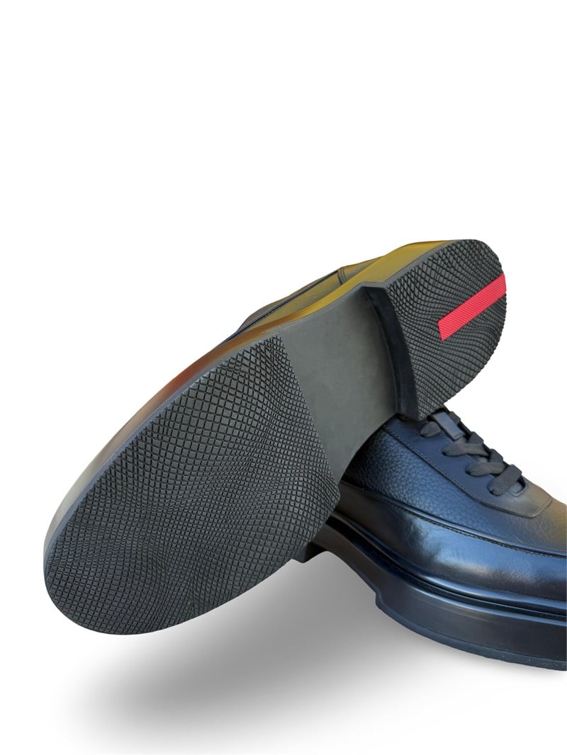 Yalınayak M24174 Hakiki Deri Erkek Klasik Loafer Ayakkabı Siyah