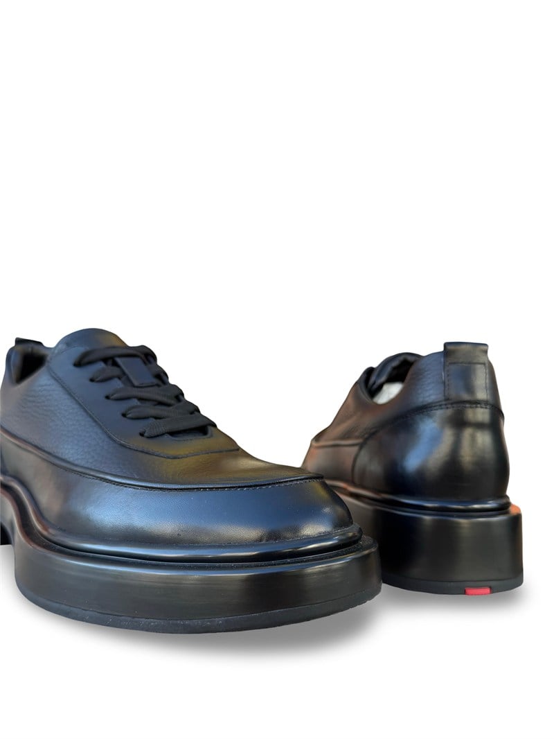 Yalınayak M24174 Hakiki Deri Erkek Klasik Loafer Ayakkabı Siyah