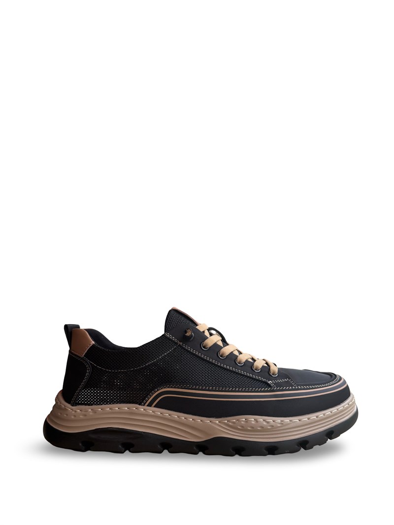 Yalınayak M53795 Erkek Comfort Taban Sneaker Spor Siyah