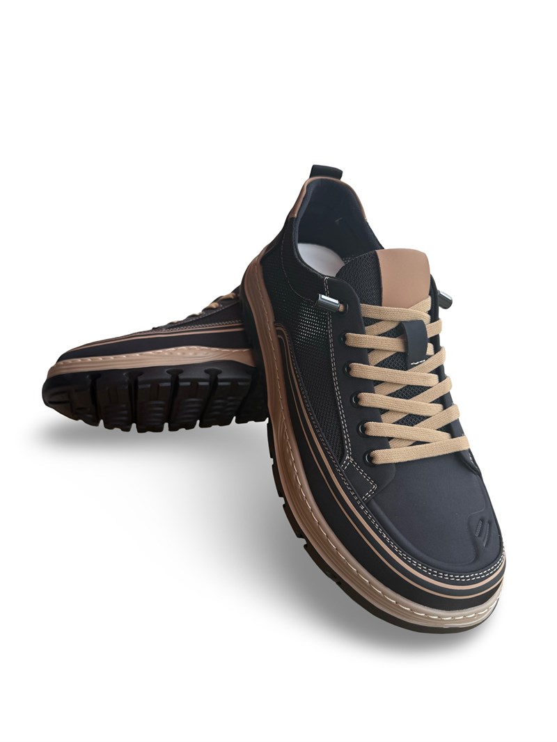 Yalınayak M53795 Erkek Comfort Taban Sneaker Spor Siyah