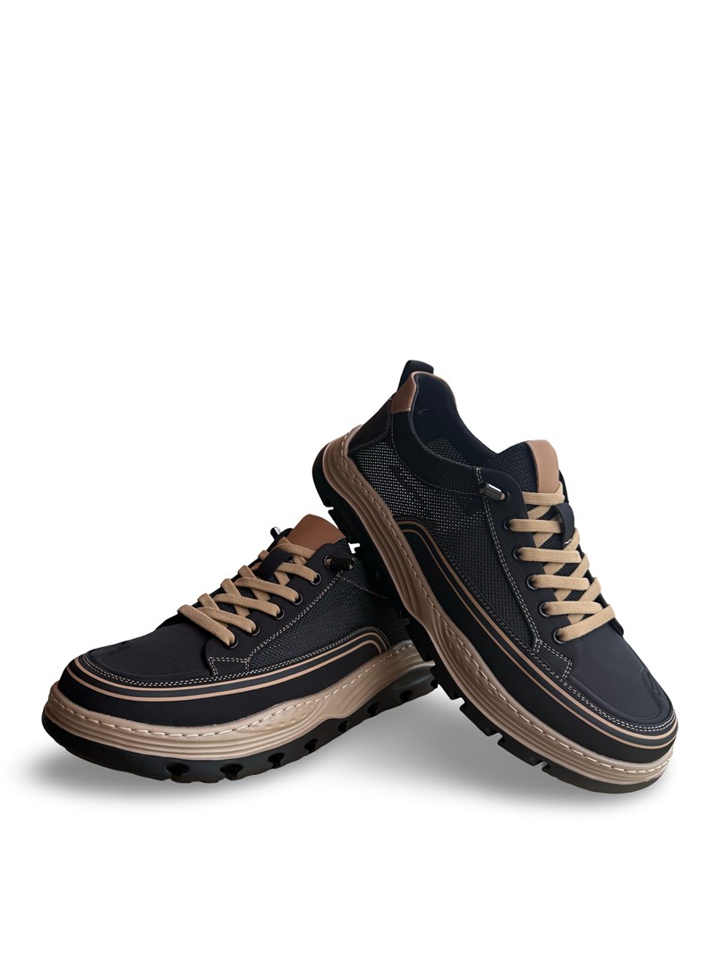 Yalınayak M53795 Erkek Comfort Taban Sneaker Spor Siyah