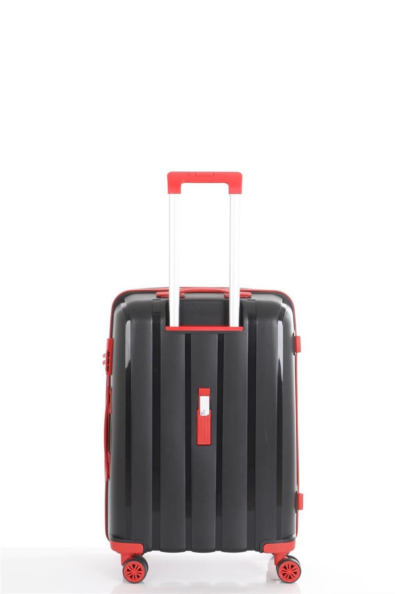 Yalınayak McsV305M Orta Boy Valiz Siyah Kırmızı