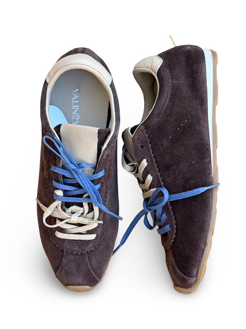 Yalınayak Mrs33116  Kadın Sneakers Ayakkabı Kahve Nubuk