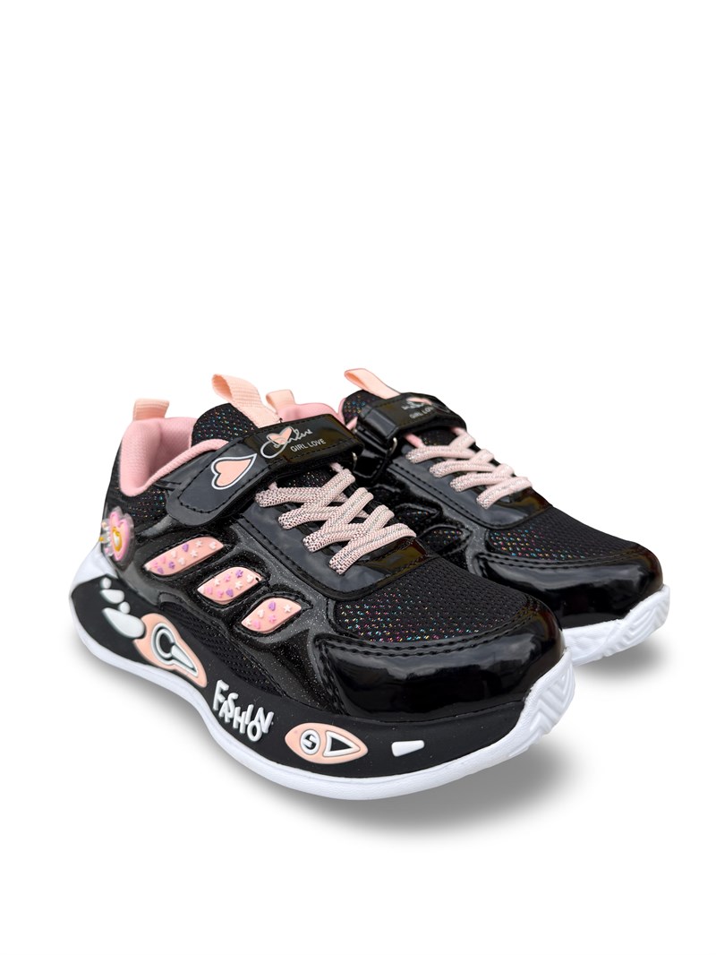 Yalınayak Nd026Ptk Kız Çocuk Sneaker Siyah